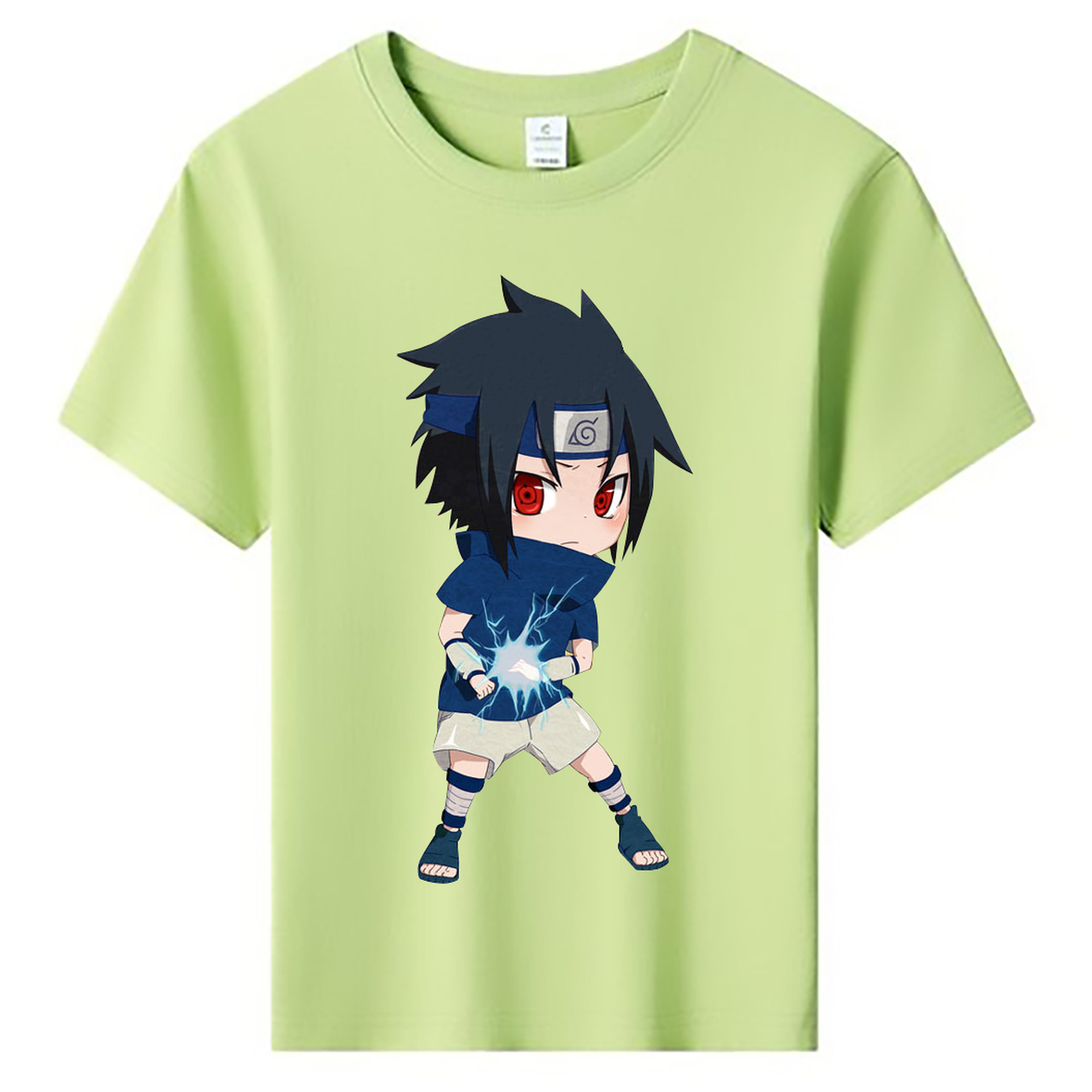 （画像用） NARUTO -ナルト- うちは サスケ Uchiha Sasuke 綿100％キッズTシャツ（フロントプリント）